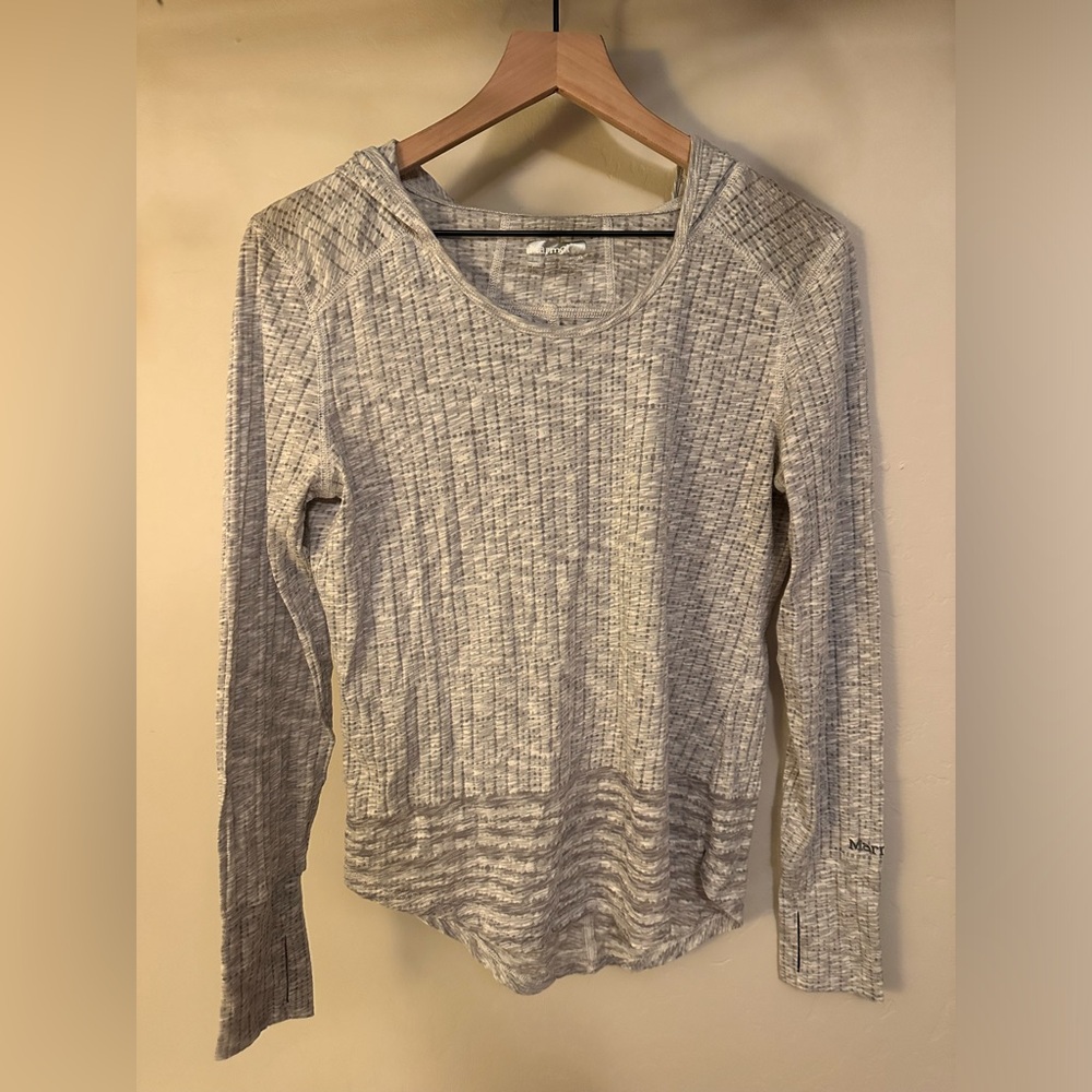 Marmot Heathered Gray Women's Hooded Long Sleeve
